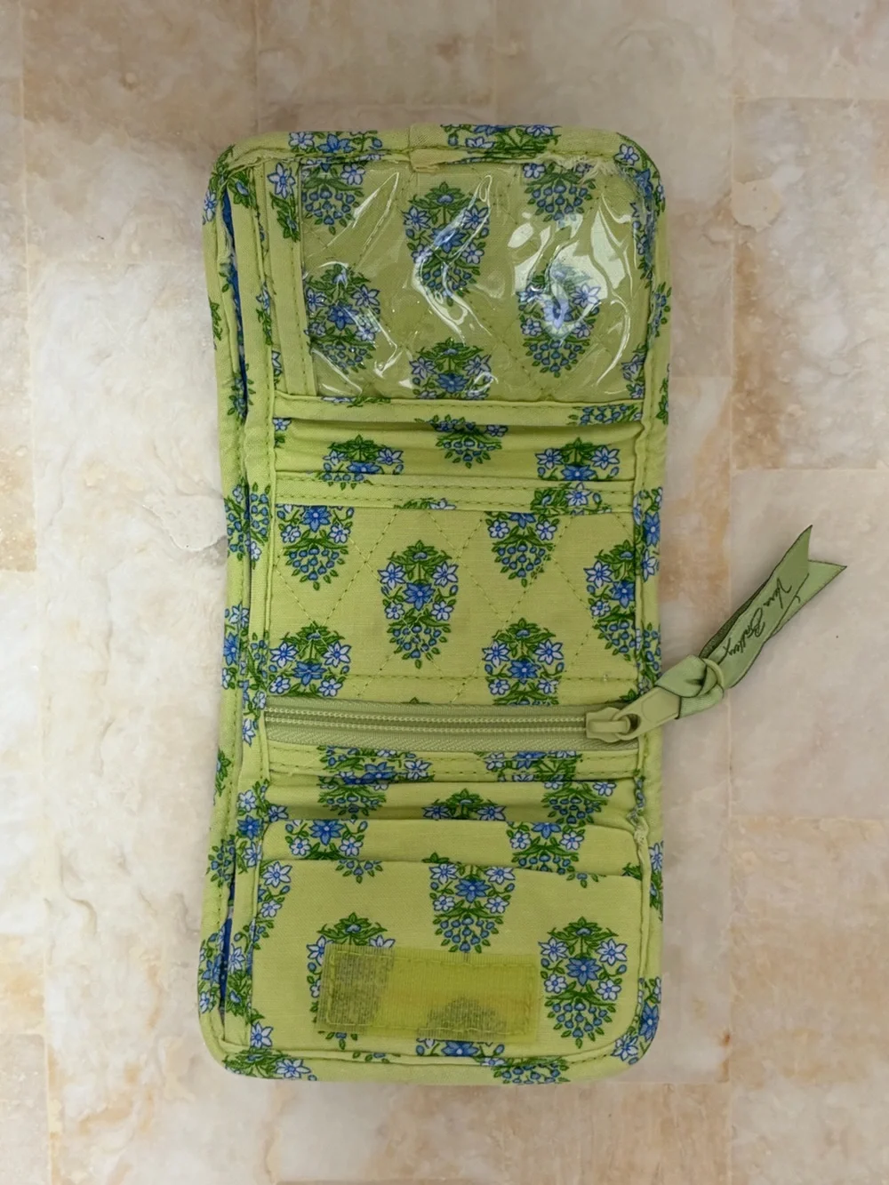 Vera Bradley Citrus Elephant Quilted Shoulder Bag & Matching Wallet Set